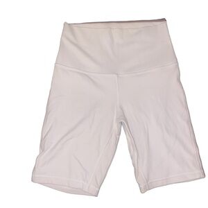 Lululemon white biker shorts